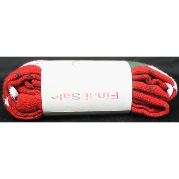 Strasburg Children Girls Sz 4 - 6 Argyle Pattern Tights Footed Red White Green - Picture 7 of 8